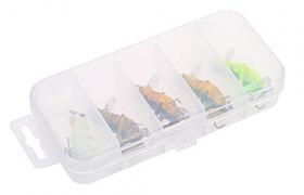 Eddwiin 5 pièces/boîte Sauterelle Volante Insecte pêche Artificielle leurre de Poisson lot Ensemble appât avec 3 hameçons