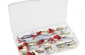 OTOTEC 35pcs Leurres de Pêche Durs pour Truite Basse Cuillères, Appâts Spinners et Hameçons