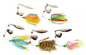 Leurre de Pêche en métal Dur 5Pcs, Appâts de pêche Spinnerbait pour brochet, Truite, pêche à la Perche