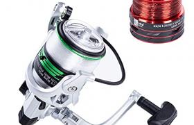 Zite Moulinet de pêche Fishing avec fil - Moulinet pour truite - Moulinet de stationnaire avec 2 bobines en aluminium