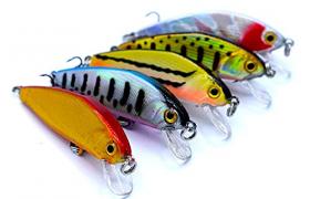 trifyd ® - Leurre Truite Rivières 5cm, Le Pack de 5 Poissons Nageurs de pêche pour Petits carnassiers