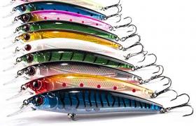 Aozzy Decoy Set de 10 leurres Appât de pêche aux leurres pour les poissons prédateurs pour le brochet