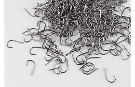 WANGYA hameçon Truite 50pcs / lot izu Hautes Acier au Carbone tordue de barbelée de barbelée de Barbecue Noire Plate Pond Carpe Crochets de pêche Ensemble Accessoires Outils hameçon pêche en mer