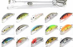 M219 x 23 : leurre de pêche rigide avec appât flottant lent 7,1 g 7 cm 8# hameçons en nickel noir Tiny Minnow Crankbait M219