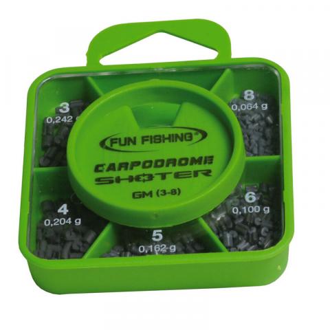 Plombs fil droit fendu coup fun fishing shoter box gm n3-4-5-6-8