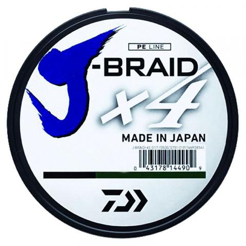 Tresse daiwa jbraid 4 brins multicolore 300m