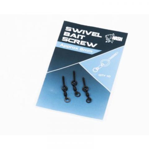 Vis à appâts nash swivel bait screw (10 vis par pochette)