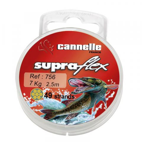 Bas de ligne acier carnassier cannelle supraflex c756 2.50m Bas de ligne acier carnassier cannelle supraflex c756 2.50m