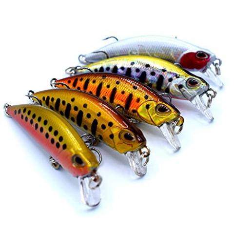 trifyd ® - Poisson Nageur Truite 6cm, Le Pack de 5 leurres de pêche