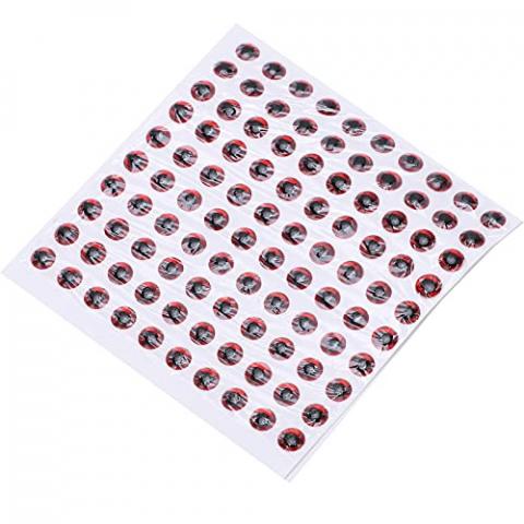 Onewer Yeux de Poisson pour leurres, Accessoires Exquis Professionnels Yeux de leurre de pêche 100 pièces pour la pêche en Bord de mer pour Les engins de pêche pour Les Amateurs de pêche(Rouge)