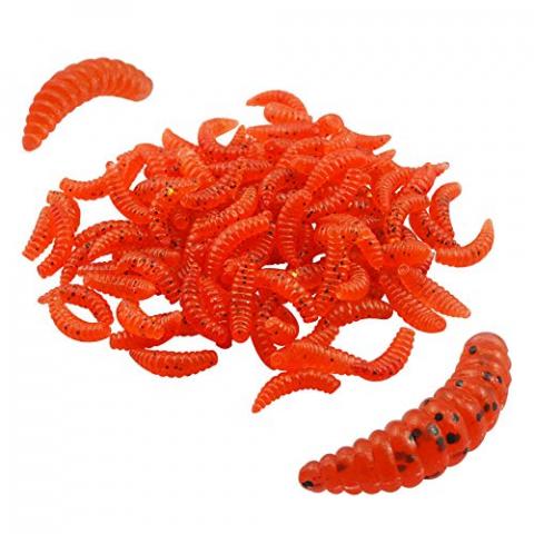 Senven Ver artificiel, Silicone doux Biomimetic Leurres Ver Leurres de pêche Simulation Vers rouges En plastique Vert Environnement Fort Tentation Appât Faux - Red Worm 100Pcs Senven Ver artificiel, Silicone doux Biomimetic Leurres Ver Leurres de pêche Simulation Vers rouges En plastique Vert Environnement Fort Tentation Appât Faux - Red Worm 100Pcs