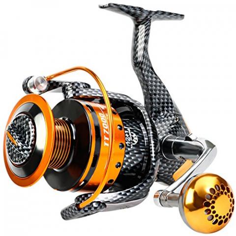 Sougayilang Cannes à pêche - 12+1 BB avec moulinets légers et lisses, traînée puissante en fibre de carbone pour pêche au sel et en eau douce, TT2000 Sougayilang Cannes à pêche - 12+1 BB avec moulinets légers et lisses, traînée puissante en fibre de carbone pour pêche au sel et en eau douce, TT2000