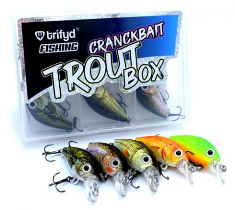 trifyd ® - Poisson Nageur Truite Cranckbait 4cm, Le Pack de 5 leurres de pêche trifyd ® - Poisson Nageur Truite Cranckbait 4cm, Le Pack de 5 leurres de pêche
