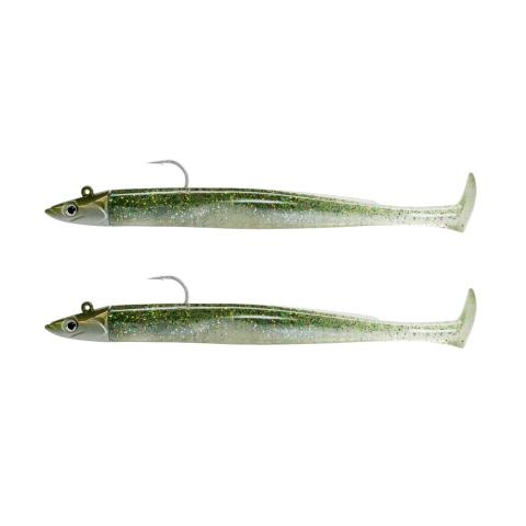 2 leurres souples Fiiish Double Combo crazy paddle Tail 15cm shore 10g