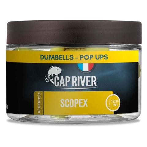 Dumbells Pop Up Cap River Scopex 12x16mm Dumbells Pop Up Cap River Scopex 12x16mm