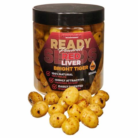 Graine Cuite Starbaits Ready Seed Bright Tiger Red Liver 250ml Graine Cuite Starbaits Ready Seed Bright Tiger Red Liver 250ml