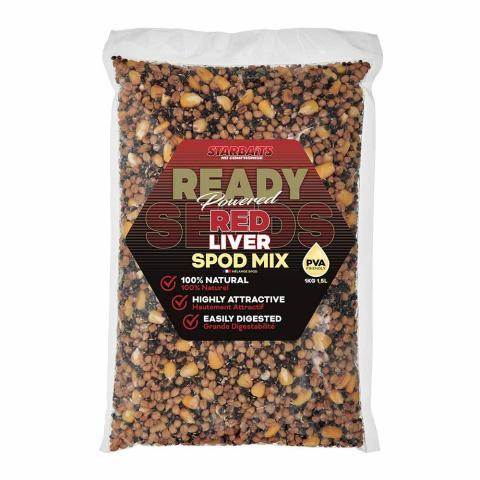 Graines Cuites Starbaits Ready Seed Red Liver Spod Mix Graines Cuites Starbaits Ready Seed Red Liver Spod Mix