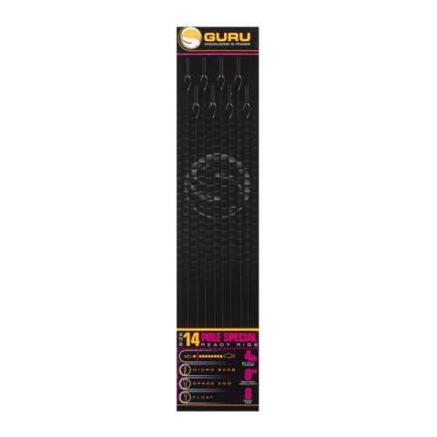 Hameçons montés coup Guru Pole Special Rigs 20cm (x8)