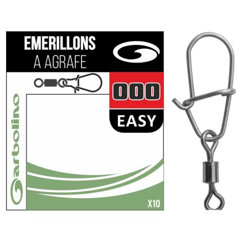 Micro émerillons type rolling + agrafe forme easy Garbolino STREAMLINE x10 Micro émerillons type rolling + agrafe forme easy Garbolino STREAMLINE x10