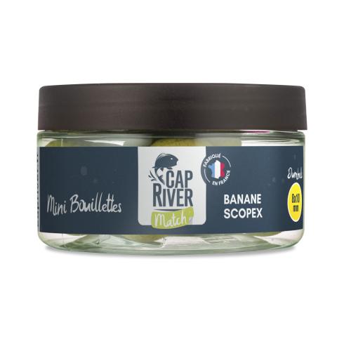 Mini bouillettes coulantes Cap River 8+10MM BANANE ET SCOPEX 50g