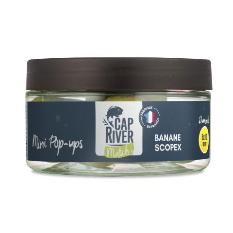 Mini pop-ups Cap River 8 et 10 mm BANANE SCOPEX (pot 25g)