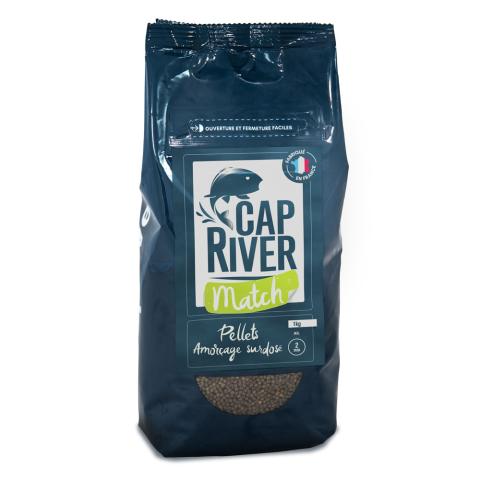Pellet d'amorçage Cap River Surdosé AIL 2MM 1KG Pellet d'amorçage Cap River Surdosé AIL 2MM 1KG