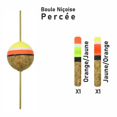 Streamline flotteur truite x2- Boule Niçoise Percée Garbolino