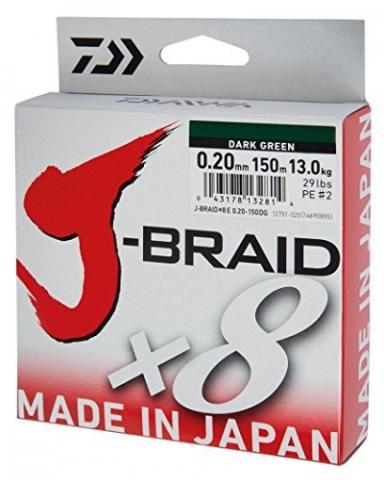 Tresse DAIWA JBRAID 8B 500M 35mm 36kg Vert