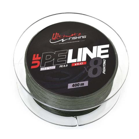 Tresse Ultimate fishing UF PE Line X8 FIGHTING MOSS GREEN 400m